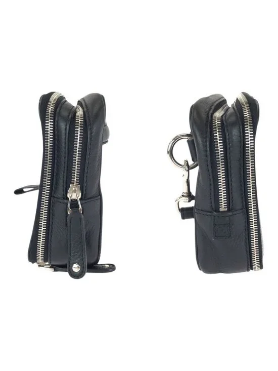 Gucci Black Silver Hardware Leather Clutch Bag Second Men - Picture 6 of 9